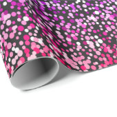 Schwarzer Glitzer Akzent Geschenkpapier (Rolleneckpunkt)