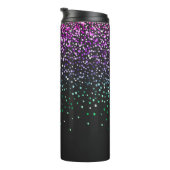 Schwarzer Glitzer Akzent Thermosbecher (Nach rechts gedreht)