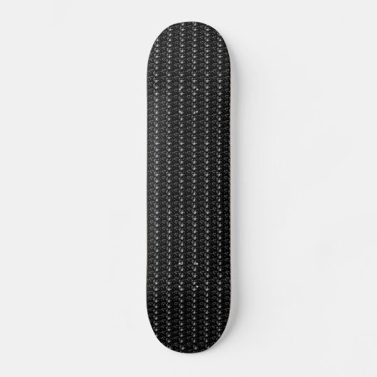 Schwarzer Glitzer auf der Skate-Tafel Skateboard (Vorderseite)