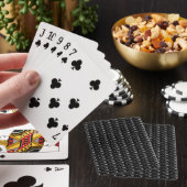Schwarzer Glitzer auf Karten spielen Spielkarten (In Situ)
