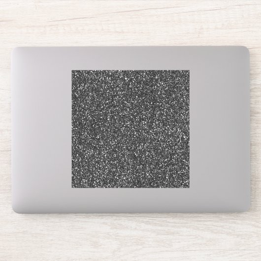Schwarzer Glitzer Aufkleber (Computer)