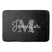 Schwarzer Glitzer Badematte (Vorderseite)