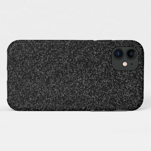 Schwarzer Glitzer Case-Mate iPhone Hülle (Rückseite (Horizontal))