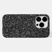 Schwarzer Glitzer Case-Mate iPhone Hülle (Rückseite (Horizontal))