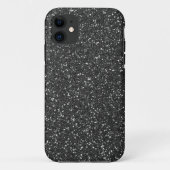 Schwarzer Glitzer Case-Mate iPhone Hülle (Rückseite)