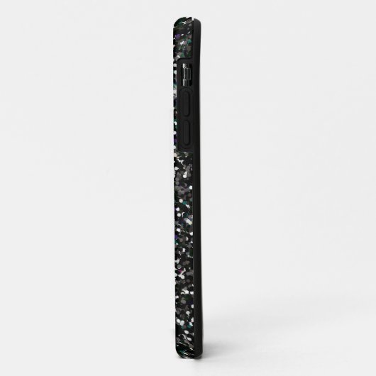 Schwarzer Glitzer Case-Mate iPhone Hülle (Hinten/Links)