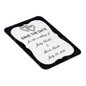 Schwarzer Glitzer Diamantpfeile speichern das Datu Magnet (Rechte Seite)