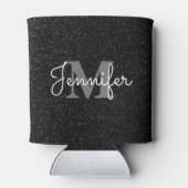 Schwarzer Glitzer Dosenkühler (Rückseite)