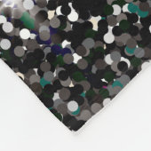 Schwarzer Glitzer Fleecedecke (Ecke)