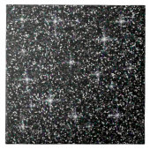 Schwarzer Glitzer Fliese (Vorderseite)