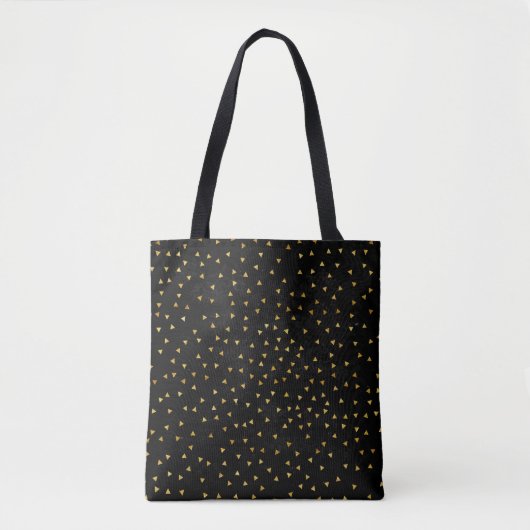 Schwarzer Glitzer Funkelnd Fashion Tasche (Vorderseite)