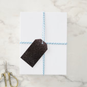 Schwarzer Glitzer Geschenkanhänger (Mit Garn)