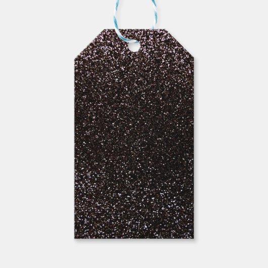 Schwarzer Glitzer Geschenkanhänger (Vorderseite)