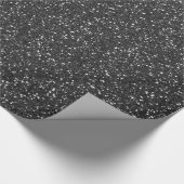 Schwarzer Glitzer Geschenkpapier (Ecke)