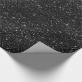 Schwarzer Glitzer Geschenkpapier (Ecke)