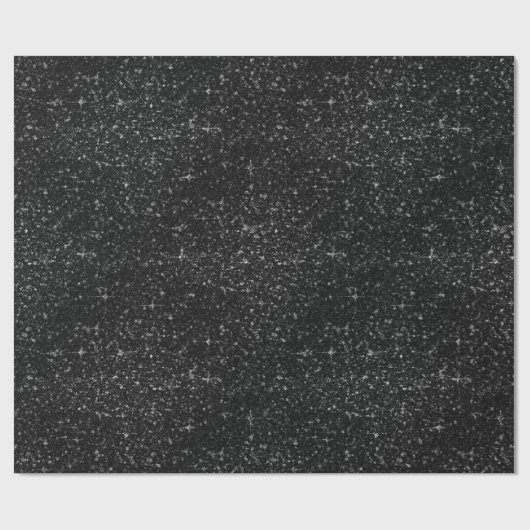 Schwarzer Glitzer Geschenkpapier (Flach)
