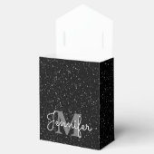 Schwarzer Glitzer Geschenkschachtel (Geöffnet)