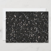 Schwarzer Glitzer Glitzern Sweet 16 elegante Drehb Einladung (Rückseite)