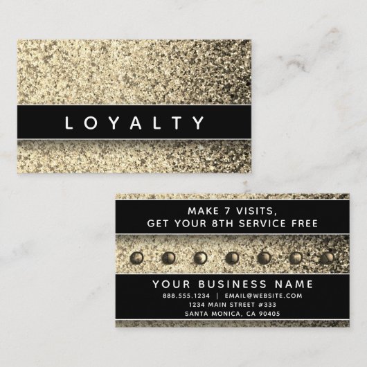 Schwarzer Glitzer Gold Glitzern Ombre Modernes Ele Terminkarte (Vorne/Hinten)