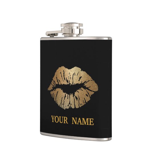 Schwarzer Glitzer Imitate Frische Pasta machen Flachmann (Links)