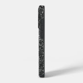 Schwarzer Glitzer iPhone Hülle (Linke Seite)
