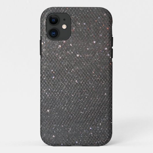 Schwarzer Glitzer-Kasten Case-Mate iPhone Hülle (Rückseite)