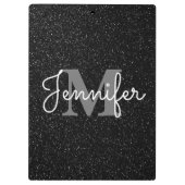 Schwarzer Glitzer Klemmbrett (Rückseite)