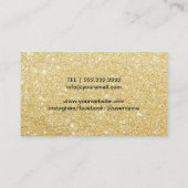 Schwarzer Glitzer - Makeup Artist Visitenkarte (Rückseite)