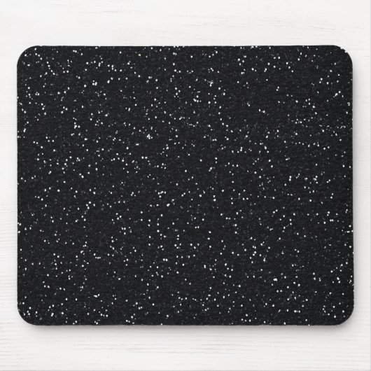 Schwarzer Glitzer Mousepad (Vorne)