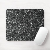 Schwarzer Glitzer Mousepad (Mit Mouse)