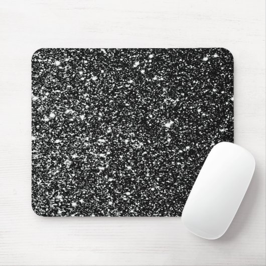 Schwarzer Glitzer Mousepad (Mit Mouse)