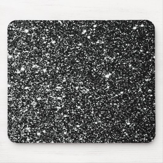 Schwarzer Glitzer Mousepad (Vorne)