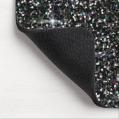 Schwarzer Glitzer Mousepad (Ecke)