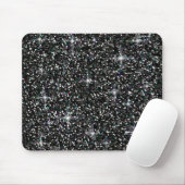 Schwarzer Glitzer Mousepad (Mit Mouse)