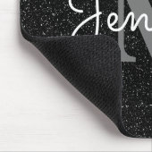 Schwarzer Glitzer Mousepad (Ecke)