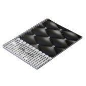 Schwarzer Glitzer Notizblock (Linke Seite)
