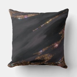 Schwarzer Glitzer Pillow Kissen
