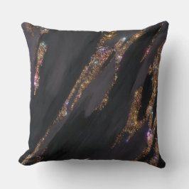 Schwarzer Glitzer Pillow Kissen