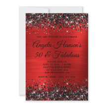 Schwarzer Glitzer Red Foil 50 und fabelhafter Gebu