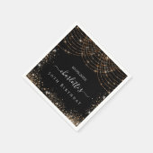 Schwarzer Glitzer Serviette (Ecke)