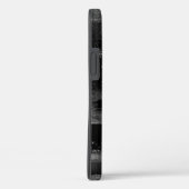 Schwarzer Glitzer Shimmer Moderner Personalisierte Case-Mate iPhone Hülle (Rückseite / Rechts)