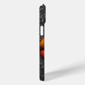 SCHWARZER GLITZER SIEHT MIT GOLD-SCHINNEN LIPS AUS Case-Mate iPhone HÜLLE (Rückseite / Rechts)