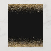 Schwarzer Glitzer Sparkasse jeden Geburtstag (Rückseite)