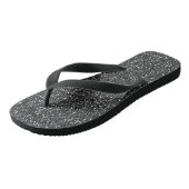 Schwarzer Glitzer Sparkle Glam Badesandalen (Schrägansicht)