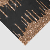 Schwarzer Glitzer Tropfen mädchenhaft Luxus Seidenpapier (Ausschnitt)