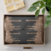 Schwarzer Glitzer Tropfen mädchenhaft Luxus Seidenpapier (Geschenk)