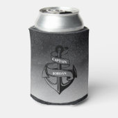 Schwarzer Glitzer und Anker Dosenkühler (Kanne Rückseite)