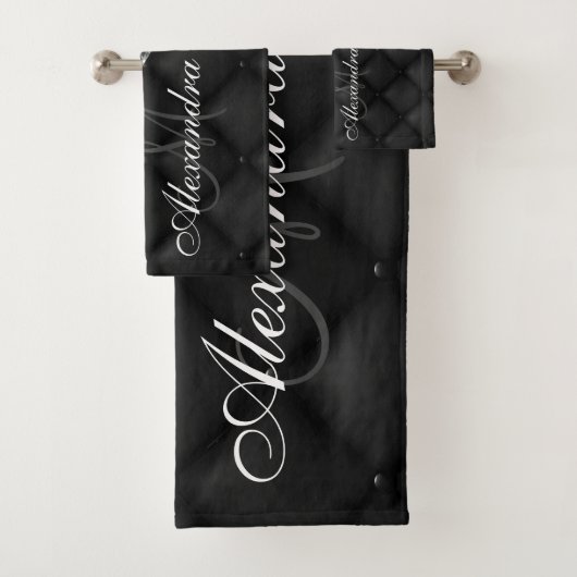 Schwarzer Glitzer und Glitzer Badhandtuch Set (Insitu)