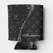 Schwarzer Glitzer und Glitzer Dosenkühler (Rückseite)