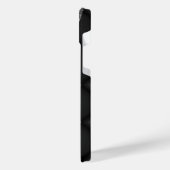 Schwarzer Glitzer und Glitzer iPhone Hülle (Linke Seite)